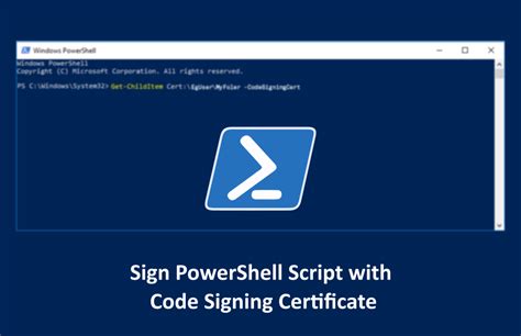 how to sign PowerShell certificate